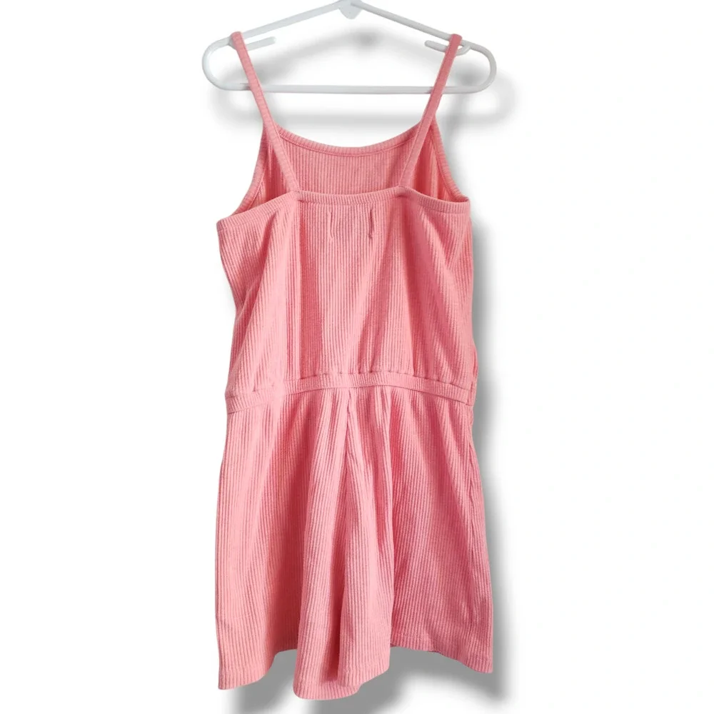 Girls 8 Ribbed Strappy Pink Shorts Romper Old Navy